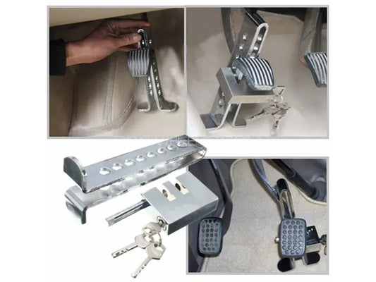 Car Pedal Lock Anti-Theft Pakistan | Universal Fit | Stainless Steel